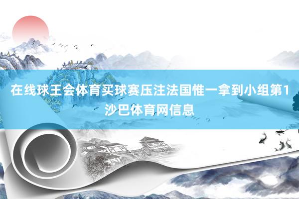 在线球王会体育买球赛压注法国惟一拿到小组第1沙巴体育网信息