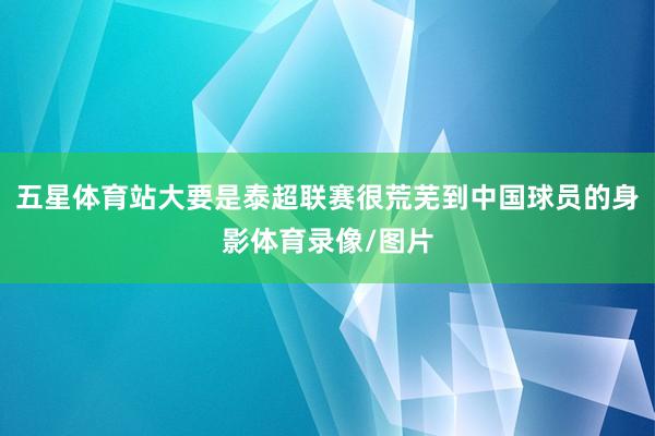 五星体育站大要是泰超联赛很荒芜到中国球员的身影体育录像/图片